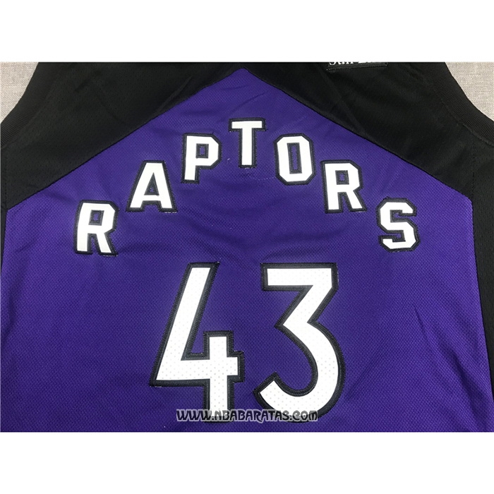 Camiseta Toronto Raptors Pascal Siakam #43 Earned 2020-21 Negro Violeta